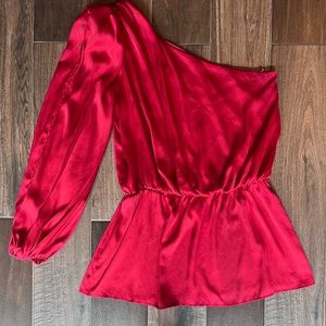 Super elegant and sexy satin blouse L